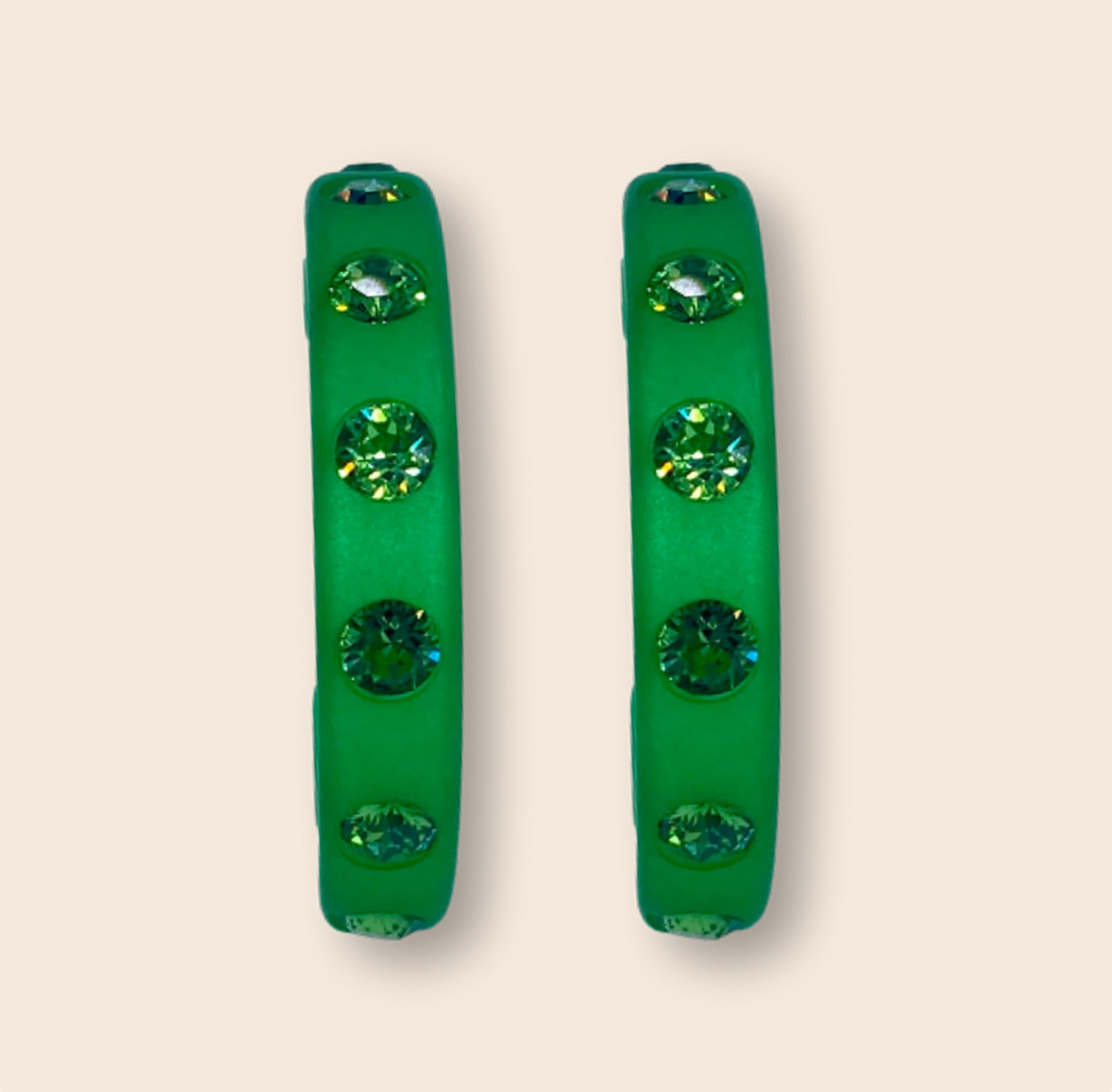 Green maxi hoop earrings Bari