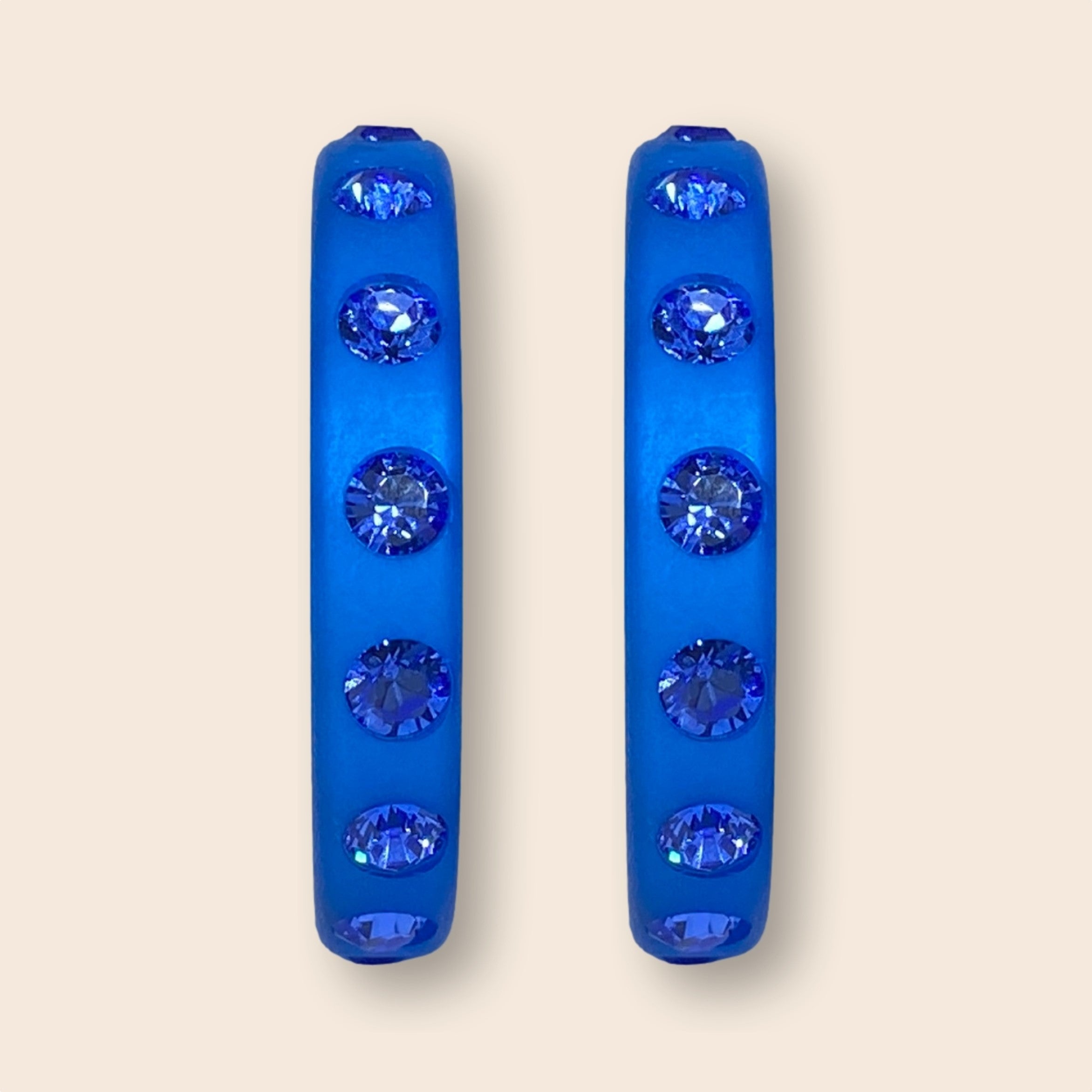 Maxi hoop earrings Bari in blue