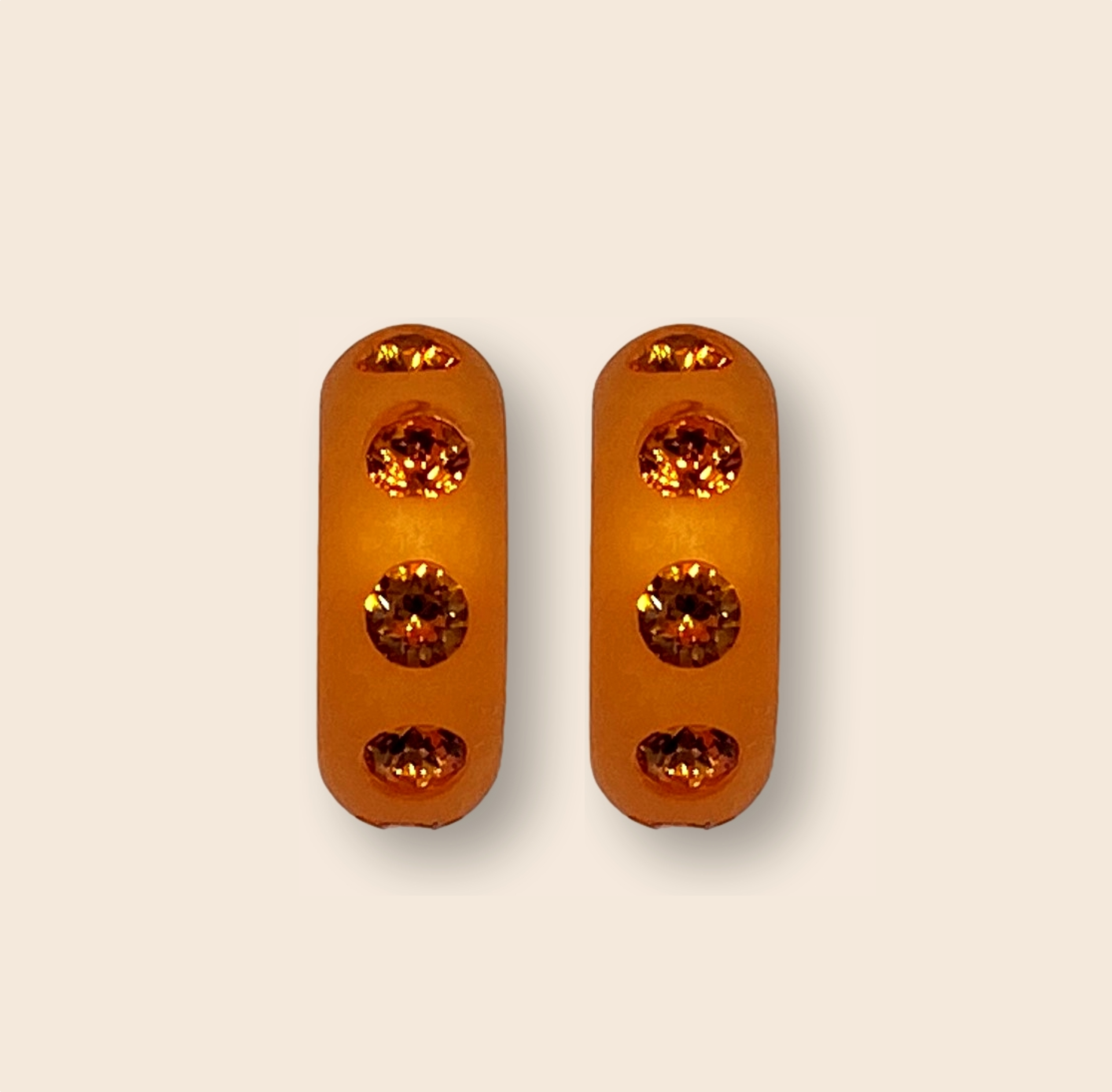 Piccolo hoop earrings Bari in orange